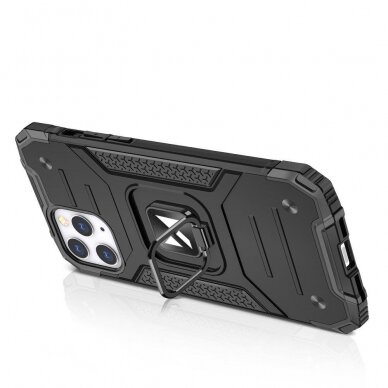 Dėklas Wozinsky Ring Armor Case iPhone 13 Pro Max sidabrinis 3