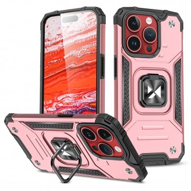 Dėklas Wozinsky Ring Armor iPhone 15 Pro - Auksinis Dėklas Wozinsky Ring Armor iPhone 15 Pro - Auksinis