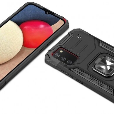 Dėklas Wozinsky Ring Armor Samsung Galaxy A03s mėlynas 1 Dėklas Wozinsky Ring Armor Samsung Galaxy A03s mėlynas 1