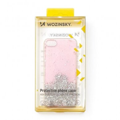 Dėklas Wozinsky Star Glitter Samsung Galaxy A22 4G rožinis 8