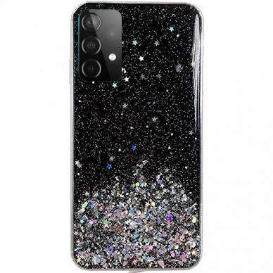Dėklas Wozinsky Star Glitter Shining Samsung Galaxy A72 4G juodas