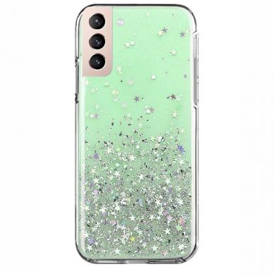 Dėklas Wozinsky Star Glitter Shining Samsung Galaxy S21+ 5G (S21 Plus 5G) žalias Dėklas Wozinsky Star Glitter Shining Samsung Galaxy S21+ 5G (S21 Plus 5G) žalias