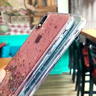 Blizgus TPU dėklas Wozinsky Star Glitter Xiaomi Mi 11 Rožinis 9