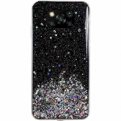 Blizgus TPU dėklas Wozinsky Star Glitter Xiaomi Redmi Note 9T 5G juodas Blizgus TPU dėklas Wozinsky Star Glitter Xiaomi Redmi Note 9T 5G juodas