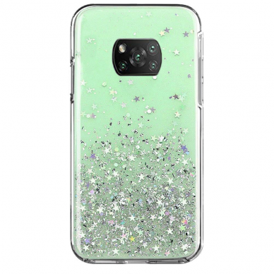 Blizgus TPU dėklas Wozinsky Star Glitter Xiaomi Redmi Note 9T 5G žalias Blizgus TPU dėklas Wozinsky Star Glitter Xiaomi Redmi Note 9T 5G žalias