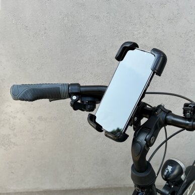 Laikiklis Wozinsky strong phone holder for the handlebar of a bicycle, motorcycle, scooters Juodas (WBHBK6) 11