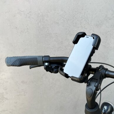Laikiklis Wozinsky strong phone holder for the handlebar of a bicycle, motorcycle, scooters Juodas (WBHBK6) 12