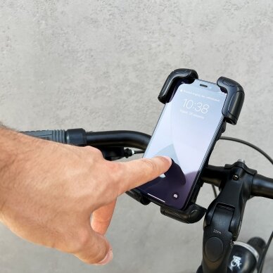 Laikiklis Wozinsky strong phone holder for the handlebar of a bicycle, motorcycle, scooters Juodas (WBHBK6) 13