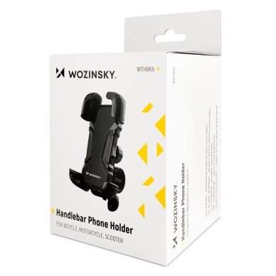 Laikiklis Wozinsky strong phone holder for the handlebar of a bicycle, motorcycle, scooters Juodas (WBHBK6) 4