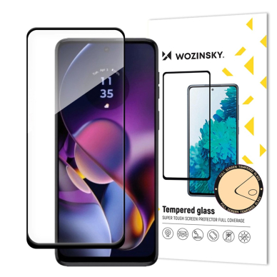 Wozinsky grūdintas stiklas Full Glue Motorola Moto G54, pilnas ekranas su rėmeliu – juodas