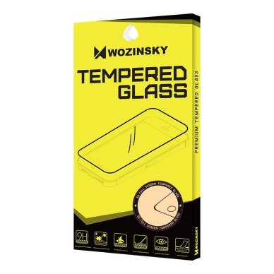Akcija! Stiklas Wozinsky Tempered Glass Full Glue Super Tough Xiaomi Redmi Note 9T 5G / Redmi Note 9 5G Juodais kraštais  2