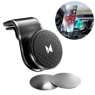 Wozinsky Universal Magnetic Car Bracket Mount Phone Holder 360 skirta Air Outlet Black (Wmh-03)