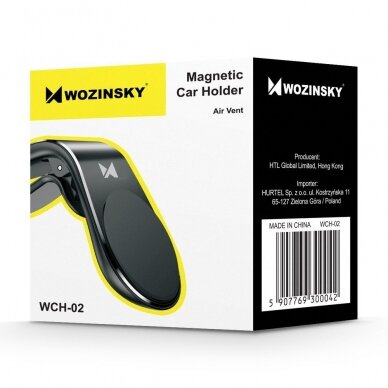 Wozinsky Universal Magnetic Car Bracket Mount Phone Holder skirta Air Outlet Juodas (Wch-02) 12