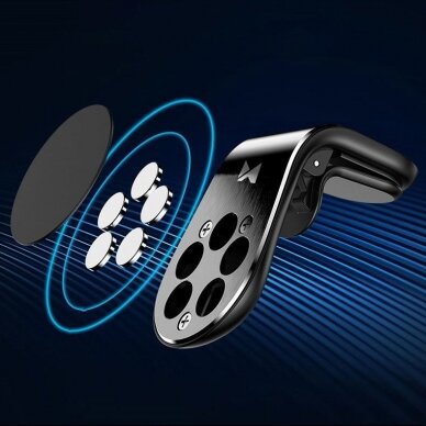 Wozinsky Universal Magnetic Car Bracket Mount Phone Holder skirta Air Outlet Juodas (Wch-02) 6