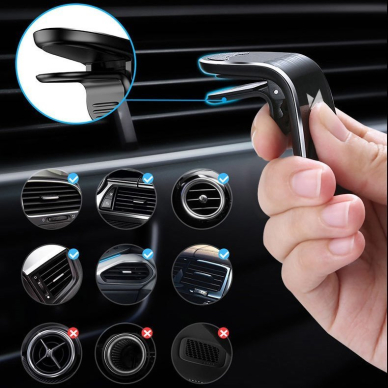 Wozinsky Universal Magnetic Car Bracket Mount Phone Holder skirta Air Outlet Juodas (Wch-02) 9 Wozinsky Universal Magnetic Car Bracket Mount Phone Holder skirta Air Outlet Juodas (Wch-02) 9
