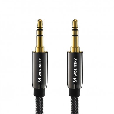 Wozinsky universal mini jack cable 2x AUX cable 1.5 m black 1 Wozinsky universal mini jack cable 2x AUX cable 1.5 m black 1
