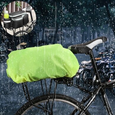 Wozinsky Universal Waterproof Rain Cover skirta Bike Pannier Bag Or Backpack Green (Wbb5Yw)  2