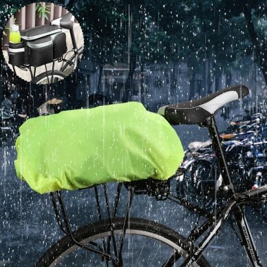 Wozinsky Universal Waterproof Rain Cover skirta Bike Pannier Bag Or Backpack Green (Wbb5Yw) 2 Wozinsky Universal Waterproof Rain Cover skirta Bike Pannier Bag Or Backpack Green (Wbb5Yw) 2