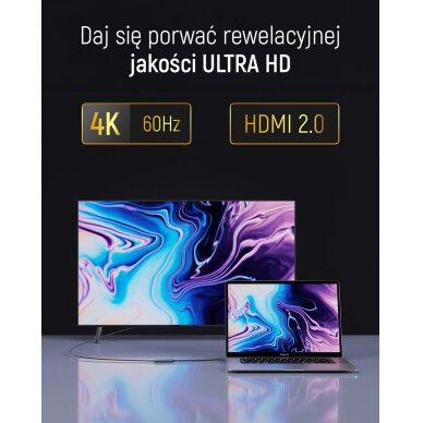 Adapteris Wozinsky WACH-01 USB-C – HDMI 4K 60Hz – juodas 13