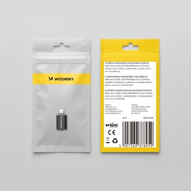 Adapteris Wozinsky WALA-01 Lightning – USB-A OTG – juodas 9