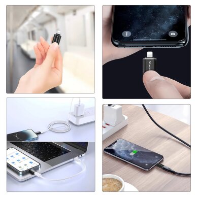 Adapteris Wozinsky WALC-01 Lightning – USB-C – juodas 1