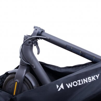 Paspirtuko krepšys Wozinsky Waterproof Scooter Cover juodas (WSB5BK) 6