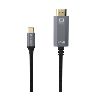 Kabelis Wozinsky WCCH-01 USB-C – HDMI 4K 60Hz 1.8m – juodas 1 Kabelis Wozinsky WCCH-01 USB-C – HDMI 4K 60Hz 1.8m – juodas 1