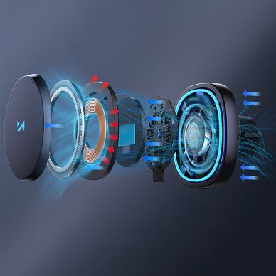 Automobilinis laikiklis Wozinsky WCT5-6S2Y su Qi/MagSafe 15W belaidžiu įkrovikliu ir ventiliatoriaus funkcija – juodas 7 Automobilinis laikiklis Wozinsky WCT5-6S2Y su Qi/MagSafe 15W belaidžiu įkrovikliu ir ventiliatoriaus funkcija – juodas 7