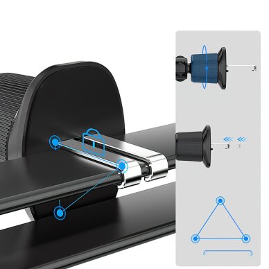 Automobilinis laikiklis Wozinsky WCT5-6S4Y su Qi/MagSafe 15W indukciniu įkrovikliu vėdinimo angai – juodas 7 Automobilinis laikiklis Wozinsky WCT5-6S4Y su Qi/MagSafe 15W indukciniu įkrovikliu vėdinimo angai – juodas 7