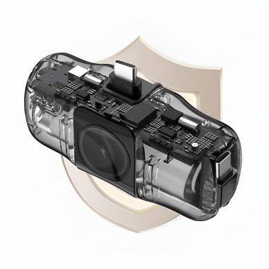 Išorinė baterija Wozinsky WF16-YCS 5000mAh 15W USB-C Mini su integruotu USB-C laidu ir Apple Watch įkrovikliu – juoda 10 Išorinė baterija Wozinsky WF16-YCS 5000mAh 15W USB-C Mini su integruotu USB-C laidu ir Apple Watch įkrovikliu – juoda 10