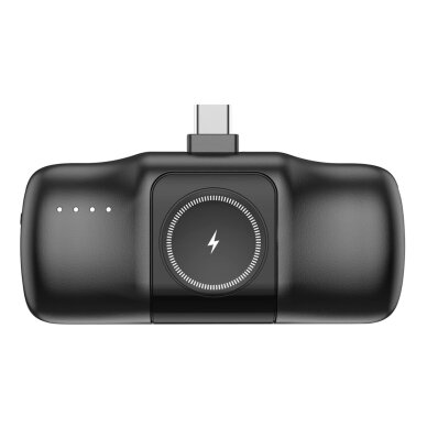 Išorinė baterija Wozinsky WF16-YCS 5000mAh 15W USB-C Mini su integruotu USB-C laidu ir Apple Watch įkrovikliu – juoda 5 Išorinė baterija Wozinsky WF16-YCS 5000mAh 15W USB-C Mini su integruotu USB-C laidu ir Apple Watch įkrovikliu – juoda 5