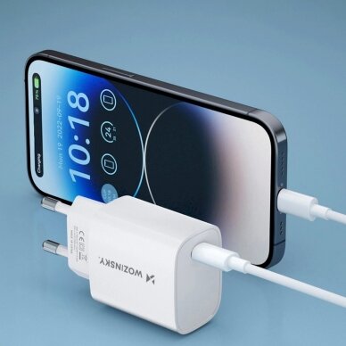 Wozinsky WGWCCW 20W USB-C wall Įkroviklis  - baltas 13 Wozinsky WGWCCW 20W USB-C wall Įkroviklis  - baltas 13