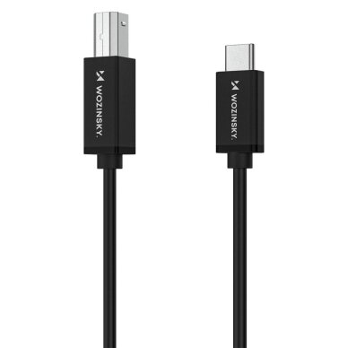 Kabelis Wozinsky WKDDY2S USB-B – USB-C 2m – juodas 3