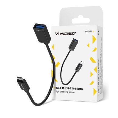 Adapteris Wozinsky WOTGY1S USB-C 3.0 (male) – USB-A 3.0 (female) OTG – juodas Adapteris Wozinsky WOTGY1S USB-C 3.0 (male) – USB-A 3.0 (female) OTG – juodas