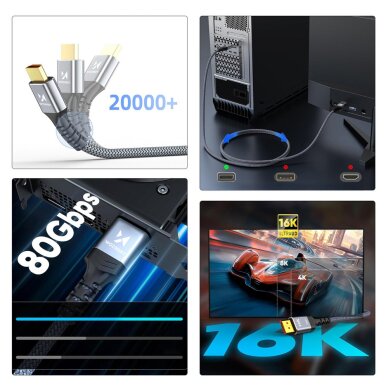 Kabelis Wozinsky WPS-16AYL2S DisplayPort 2.1 VESA Certified 80 Gb/s 16K@60Hz 8K@120Hz 4K@240Hz HDR HDCP DSC 2m – juodas 2 Kabelis Wozinsky WPS-16AYL2S DisplayPort 2.1 VESA Certified 80 Gb/s 16K@60Hz 8K@120Hz 4K@240Hz HDR HDCP DSC 2m – juodas 2