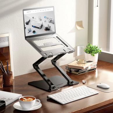 Wozinsky WRS-CPY75DSB Nešiojamo kompiuterio stovas, aliuminio – juodas 11