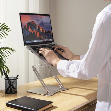 Wozinsky WRS-CPY75DSS Aliuminio nešiojamo kompiuterio stovas – sidabrinis 7