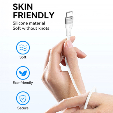 Wozinsky WSTCC2 USB-C / USB-C PD 65W Kabelis 2 m - baltas 7 Wozinsky WSTCC2 USB-C / USB-C PD 65W Kabelis 2 m - baltas 7