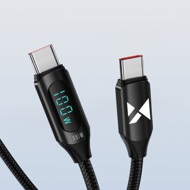 Wozinsky WUCCC2 USB C - USB C Cable with PD Display 100W 2m - Black 1