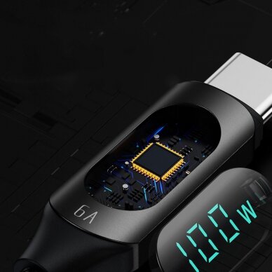 Wozinsky WUCCC2 USB C - USB C Cable with PD Display 100W 2m - Black 5