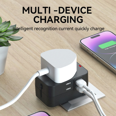 Wozinsky WUTWC Universalus kelioninis adapteris 24W EU / US / AUS / UK / 2x USB-A – juodas 8