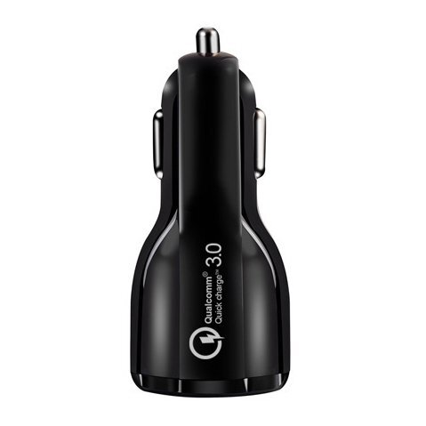 Akcija! Wozinsky Universal Car Charger 2X Usb Quick Charge 3.0 Qc3.0 3.1A Black (Wcc-02)  1