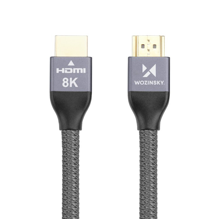 Kabelis Wozinsky HDMI 2.1 8K 60 Hz 48 Gbps / 4K 120 Hz / 2K 144 Hz 2m Pilkas (WHDMI-20) Kabelis Wozinsky HDMI 2.1 8K 60 Hz 48 Gbps / 4K 120 Hz / 2K 144 Hz 2m Pilkas (WHDMI-20)