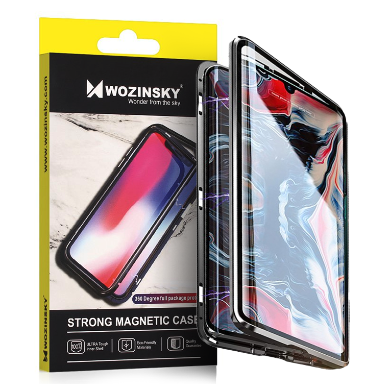 Wozinsky Full Magnetic Case Full Body Front and Back Cover with built-in glass for Vivo X60 black-transparent Wozinsky Full Magnetic Case Full Body Front and Back Cover with built-in glass for Vivo X60 black-transparent