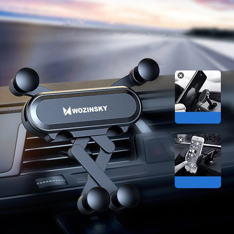 Wozinsky Gravity Car Mount Phone Holder skirta Air Outlet Black (Wch-05) 11 Wozinsky Gravity Car Mount Phone Holder skirta Air Outlet Black (Wch-05) 11