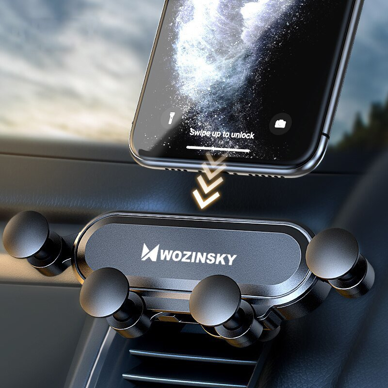 Wozinsky Gravity Car Mount Phone Holder skirta Air Outlet Black (Wch-05) 18 Wozinsky Gravity Car Mount Phone Holder skirta Air Outlet Black (Wch-05) 18
