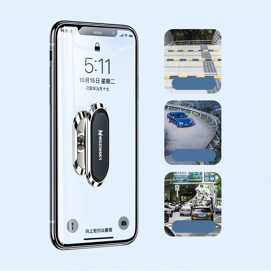 Laikiklis Wozinsky Flat Vehicle Mount Magnetic Bracket 360 skirta Dashboard Silver (Wmh-06) 2 Laikiklis Wozinsky Flat Vehicle Mount Magnetic Bracket 360 skirta Dashboard Silver (Wmh-06) 2