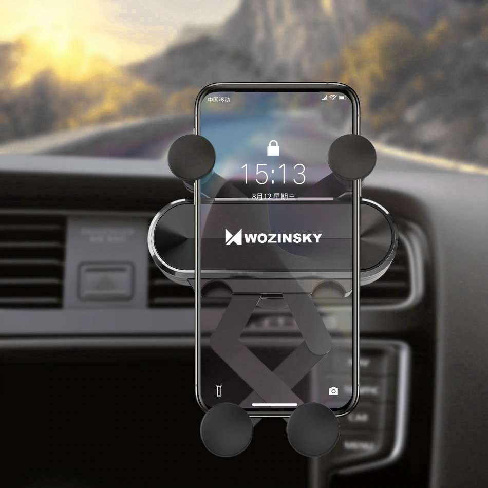 Wozinsky Gravity Car Mount Phone Holder skirta Air Outlet Black (Wch-05) 14 Wozinsky Gravity Car Mount Phone Holder skirta Air Outlet Black (Wch-05) 14