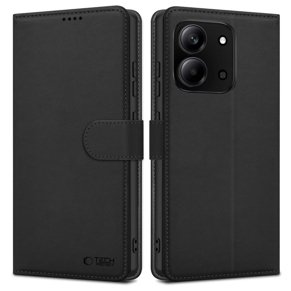 Xiaomi Redmi 15C 4G Tech-Protect Wallet dėklas – juodas