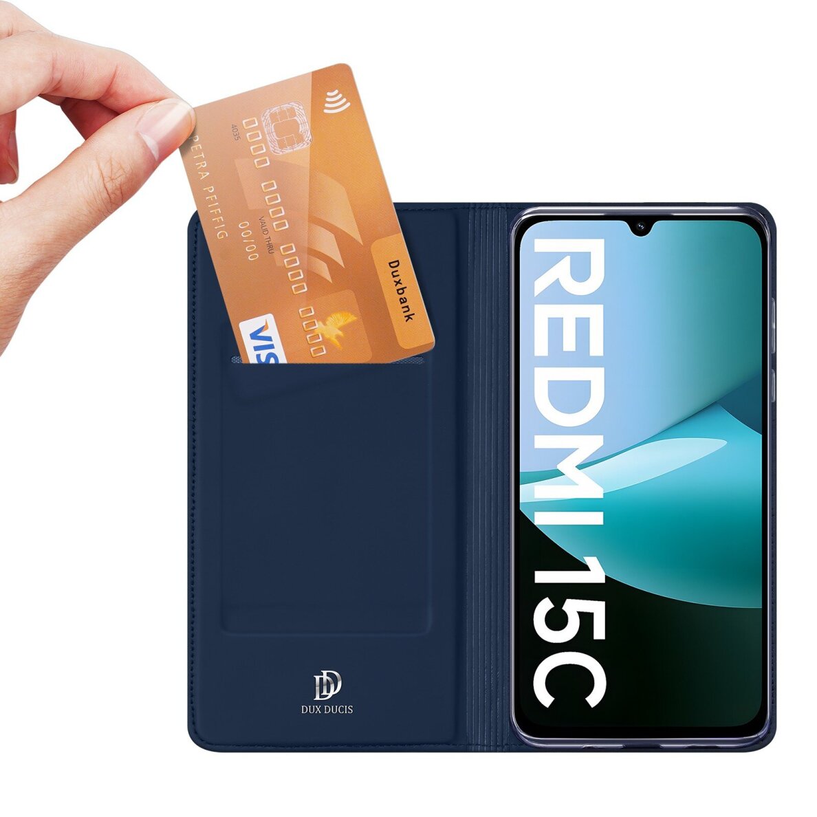 Xiaomi Redmi 15C 4G atverčiamas dėklas Dux Ducis Skin Pro tamsiai mėlynas 4 Xiaomi Redmi 15C 4G atverčiamas dėklas Dux Ducis Skin Pro tamsiai mėlynas 4